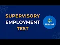 Walmart Supervisory Employment Test Actual Questions and Answers Homelines Department Manager