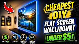 DIY - CHEAPEST and EASIEST Flat Screen TV Wall Mount