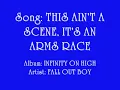 Fall Out Boy - This Ain't A Scene, It's An Arms Race