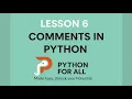 Comments in Python Python for Beginners