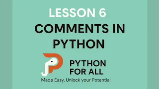 Comments in Python Python for Beginners