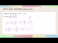 AP Calculus AB 2004 4A Implicit Differentiation Made Easy