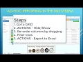Reporting - Ad Hoc