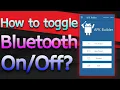 How to Toggle Bluetooth via Switch Android JAVA