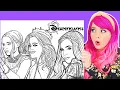 Coloring Descendants Mal Evie Audrey Coloring Pages Prismacolor Markers