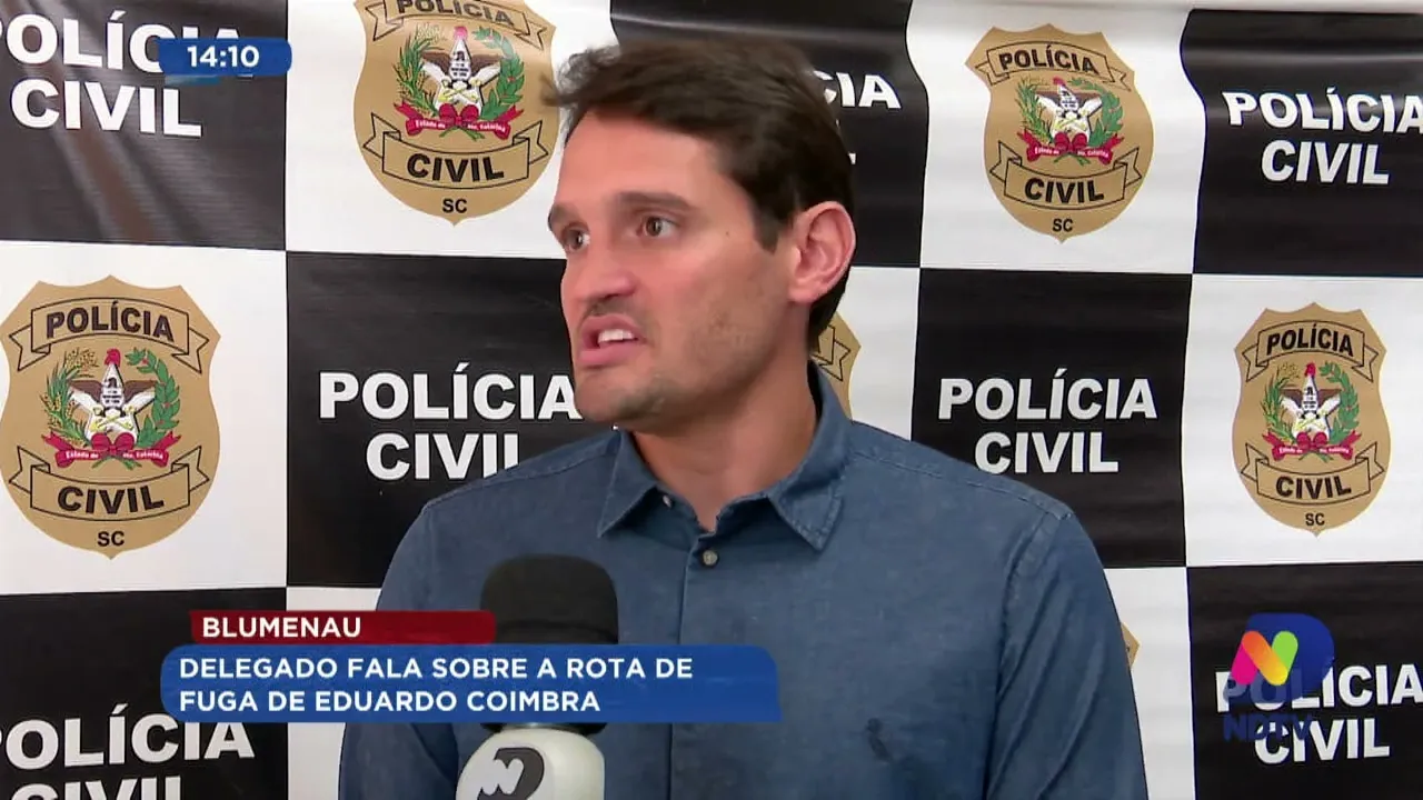 Blumenau: delegado fala sobre a rota de fuga de Eduardo Coimbra