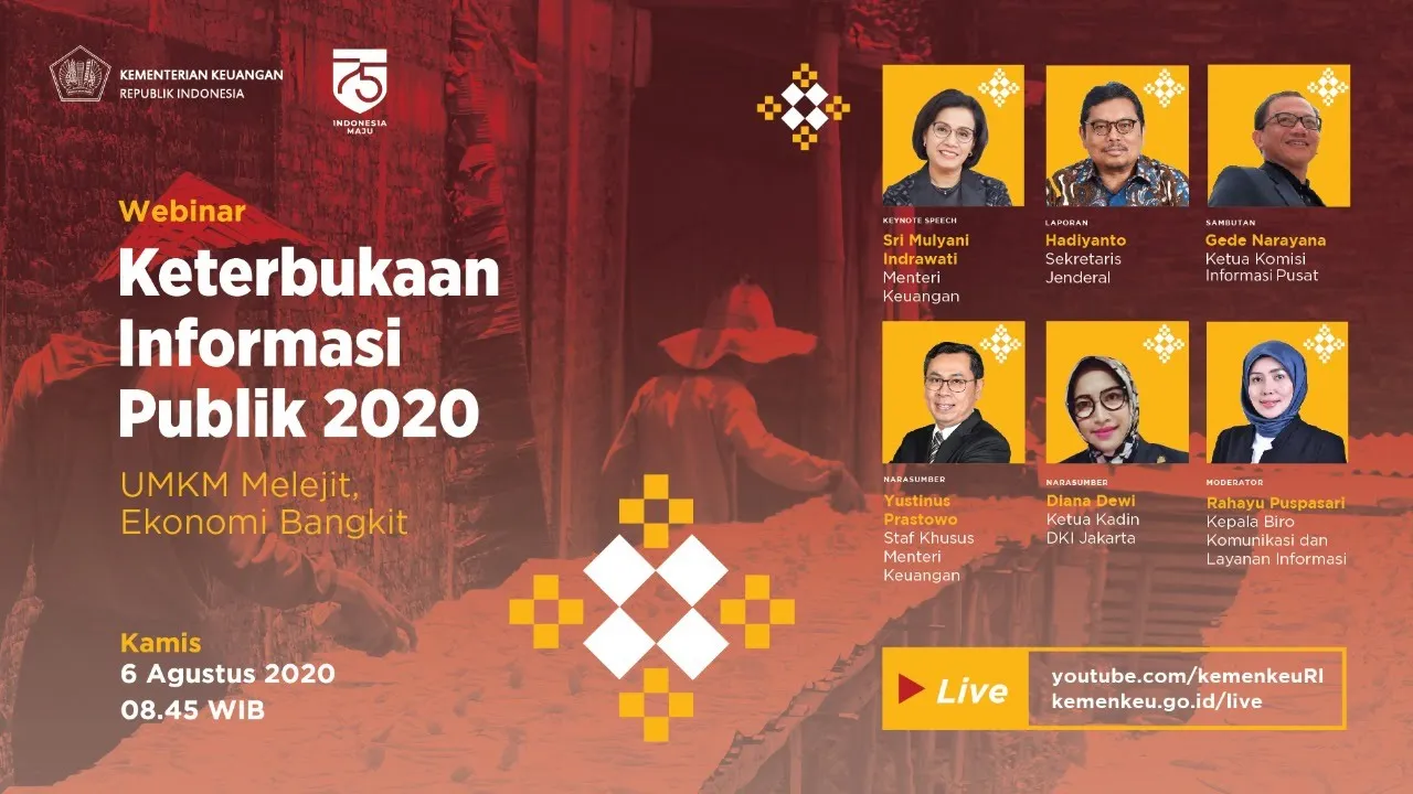 [EVENT] - Webinar Keterbukaan Informasi publik 2020: UMKM Melejit, Ekonomi Bangkit
