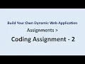 Coding Assignment 2 Assignments Build Your Own Dynamic Web Application NxtWave