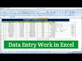 Data Entry using Form in Microsoft Excel Data Entry in Excel