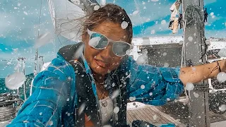 SAILING a BUTT-CLENCHING narrow channel in ANTIGUA No. 54