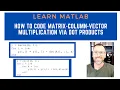 How to code matrix-column-vector multiplication using dot products