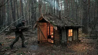 Rainy Day in the Wilderness | Upgrading My Hidden Cabin