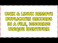 Unix Linux remove duplicates records in a file ignoring unique identifier 4 Solutions