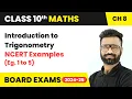 Introduction to Trigonometry - NCERT Examples Que 1 to 5 Class 10 Maths Chapter 8 CBSE 2024