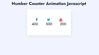 Number Counter Animation Javascript HTML CSS
