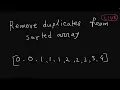 Remove Duplicates from Sorted Array In-Place -