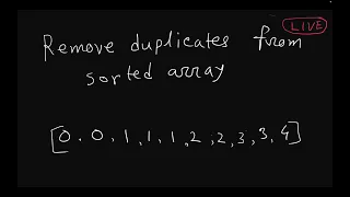 Remove Duplicates from Sorted Array In-Place -