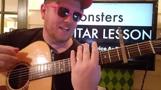 how to play monsters you made burna boy chris martin easy guitar tutorial beginner lesson chords