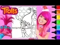 Coloring Poppy Trolls Crayola Coloring Book Page Prismacolor Colored Paint Markers KiMMi THE CLOWN