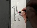 How to draw dinosaur with H