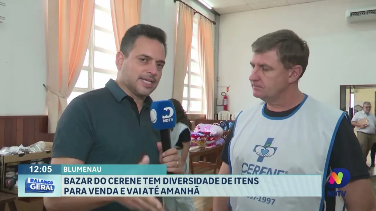 Bazar do Cerene tem diversidade de itens para venda e vai até amanhã em Blumenau