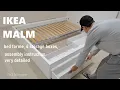 Lagu IKEA MALM bed frame, 4 storage boxes, assembly instructions very detailed