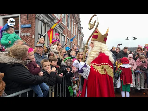 Video Verslag van RTV NOF van de aankomst van Sinterklaas in Dokkum op 16 november 2024.