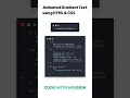 Gradient Text Animation using CSS