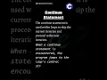 28 Continue Statement