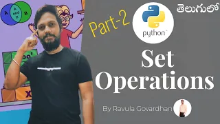 Python in Telugu Python Set Operations Different Set Operations in Python Python Set Example