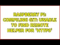 Raspberry Pi Compiling git Unable to find remote helper for https