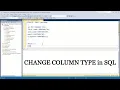 How to CHANGE COLUMN TYPE in SQL