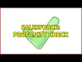 Salesforce Profanity check