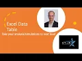 Excel Data Table Be an expert of data simulations