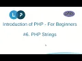 PHP Strings PHP Tutorial PHP For Beginners Learn PHP Programming