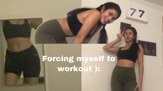 Download FORCING myself to workout || at home workout routine MP3