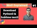 How to download Python3 Sublime text editor Python3 Go From Zero to Hero