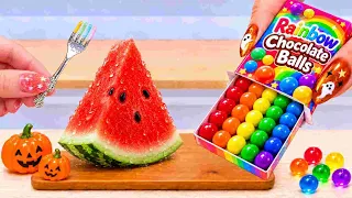 Miniature Rainbow Cake Decorating ππ« Amazing Watermelon & Colorful Chocolate Candy Cake πβ¨