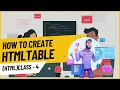 How to Create an HTML Table Easy HTML Tutorial for Beginners 2025 LearnTubeBD