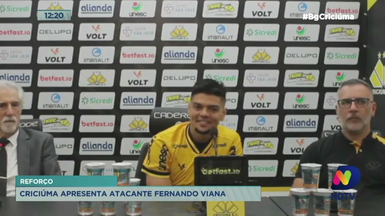 Criciúma Esporte Clube apresenta o atacante Fernando Viana