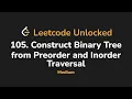 105 Construct Binary Tree from Preorder and Inorder Traversal Leetcode Unlocked - Python
