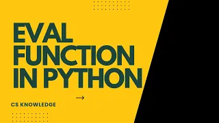 Eval Function in Python Aga Khan Board AKUEB CS Knowledge