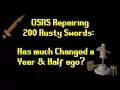 Runescape 2007 Fixing 200 Rusty Swords I Anything changed since May 2016 Borrow Iron OSRS