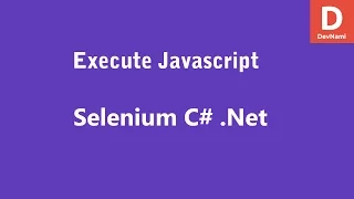 Selenium C Execute Javascript