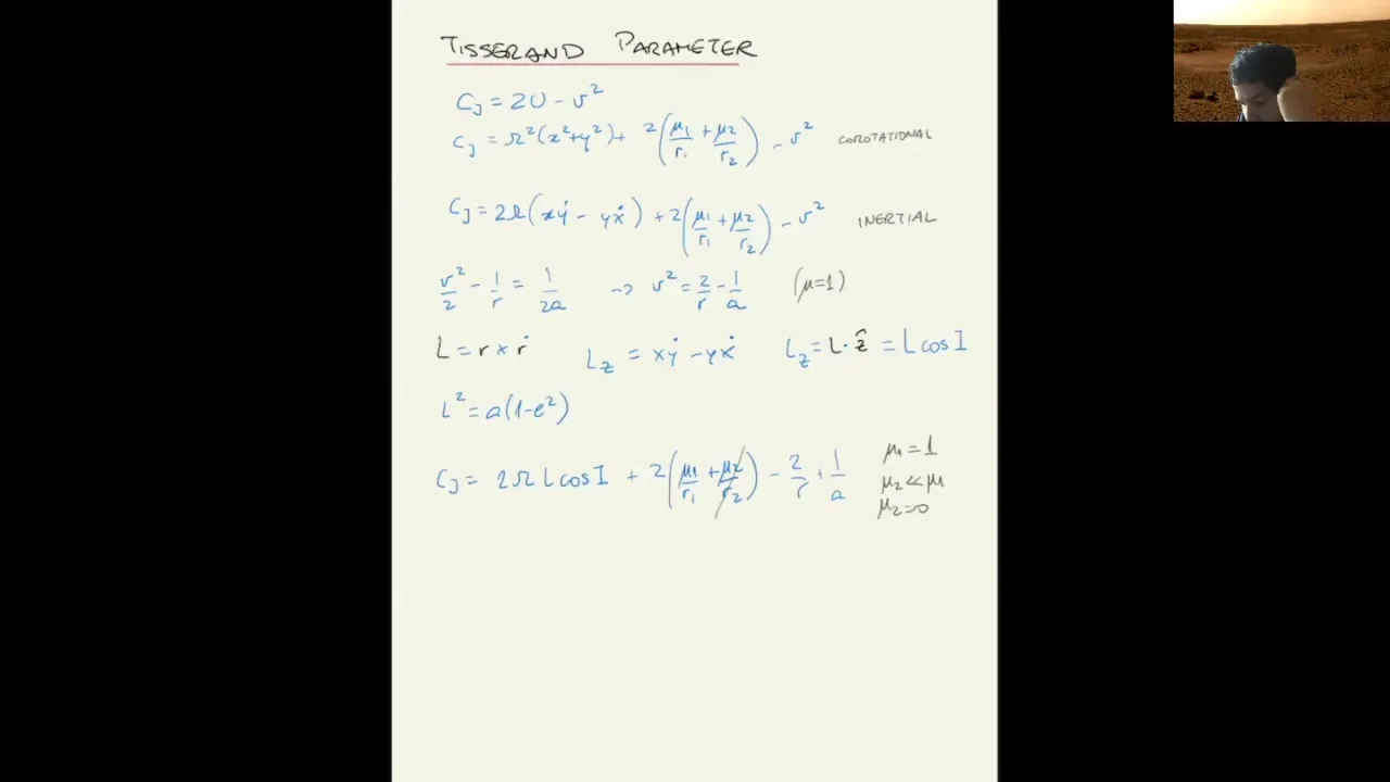 ASTR 506 - Class 2 - Video 2 - Tisserand Parameter