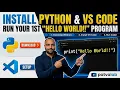 How to Install Python VS Code Hello World Program Python Tutorial for Beginners PatvaLab