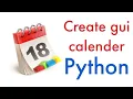 python project How to create GUI calender in python