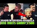 Khabib Nurmagomedov Interviews Hasbulla After He Met Ian Garry Son At UFC 330