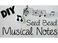 DIY Seed Bead Music Notes Charm Brick Stitch Bead Weaving The Corner of Craft