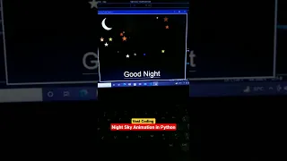 Night Sky Animation in Python Turtle Graphics